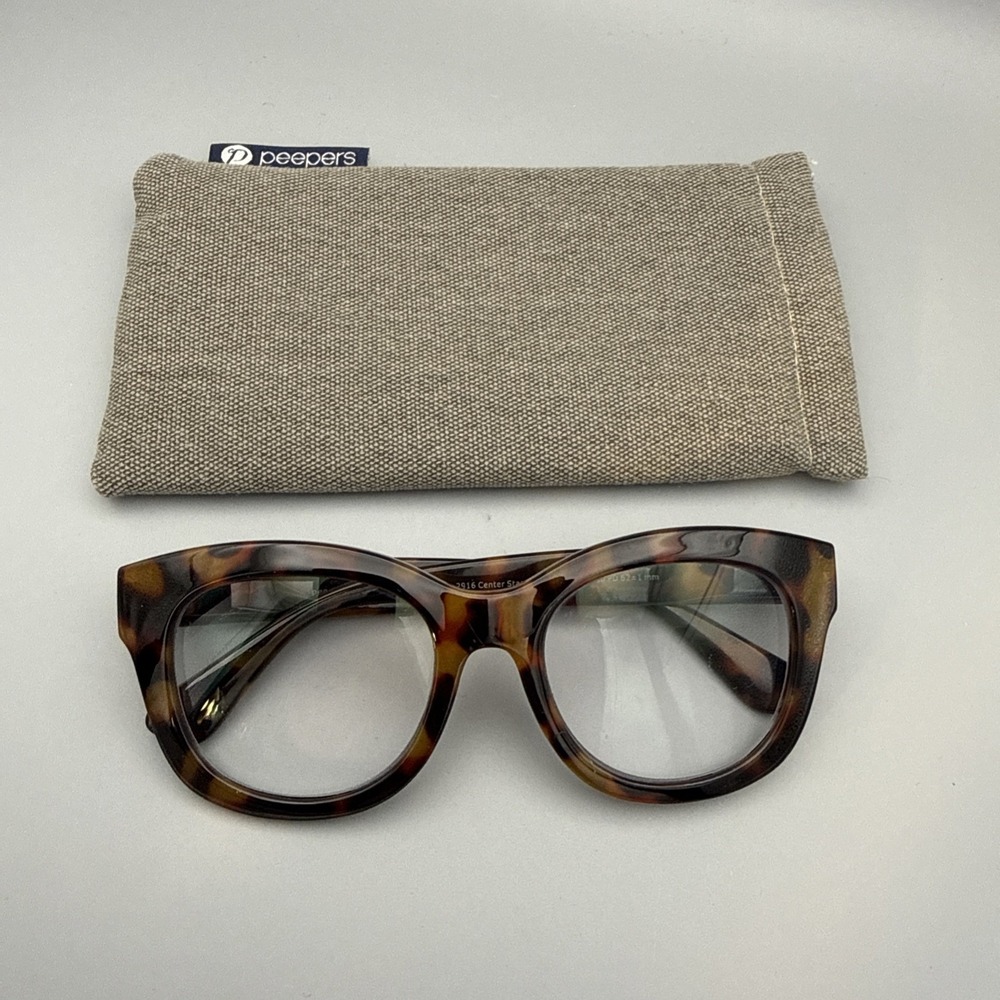 PEEPERS 2916 "Center Stage" +1.50 Authentic Tortoise Reading Glasses & Case